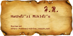 Hatházi Miklós névjegykártya