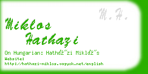 miklos hathazi business card